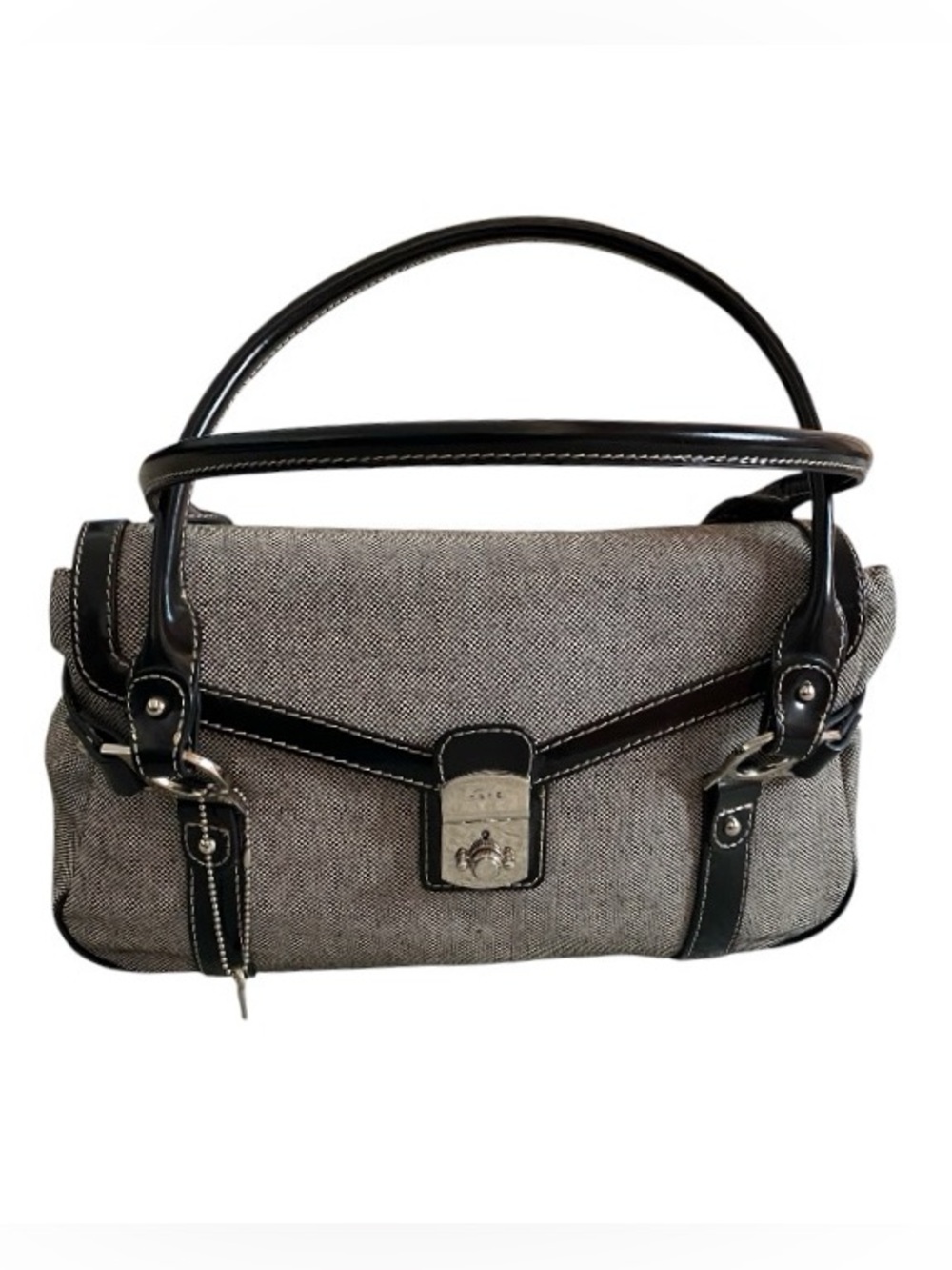 Rafē New York leather and canvas shoulder bag